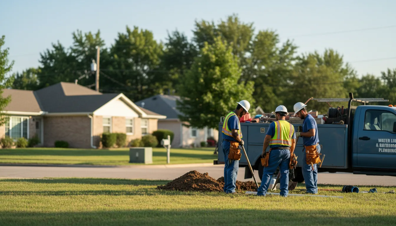 Residential water line and bathroom plumbing service in Champion, NE